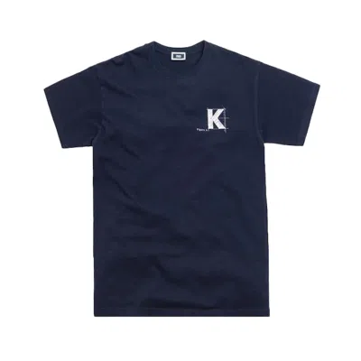 Pre-owned Kith Men's  Blueprint Tee Shirt In Navy Blue