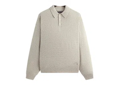 Pre-owned Kith Men's  Boucle Harmon Rugby Pullover Sweater In Light Heather Grey