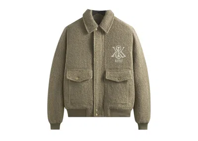 Pre-owned Kith Men's  Boucle Hawthorne Flight Jacket In Palomino In Brown
