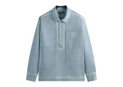 Pre-owned Kith Men's  Chambray Paterson Shirt In Light Indigo In Purple