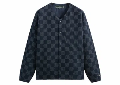 Pre-owned Kith Men's  Check Denim Winfield Quilted Liner In Eve