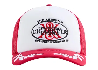 Pre-owned Kith Men's  Cigarette Nolan Trucker Hat In Cinnabar
