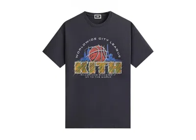 Pre-owned Kith Men's  City League Vintage Tee Shirt In Nocturnal