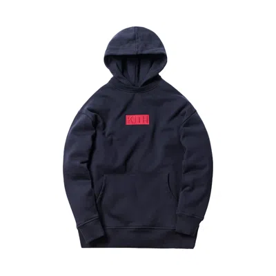 Pre-owned Kith Men's  Classic Logo Williams Ii Hoodie In Navy Blue