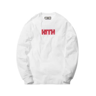 Pre-owned Kith Men's  Community Sponsors Long Sleeve Tee Shirt In White