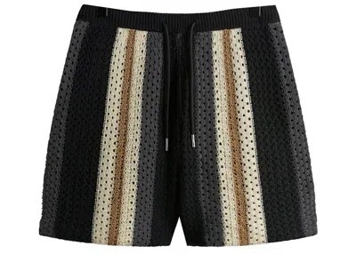 Pre-owned Kith Men's  Crochet Curtis Short In Black