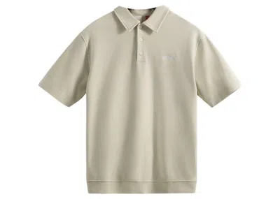 Pre-owned Kith Men's  Crystal Washed Graham Polo Shirt In Muslin In Brown