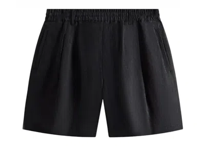 Pre-owned Kith Men's  Cupro Linen Jude Short In Black