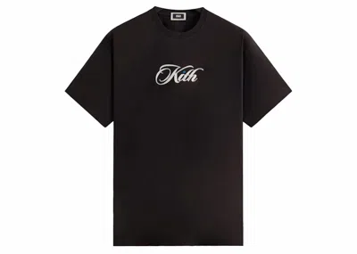 Pre-owned Kith Men's  Cursive Logo Tee Shirt In Black