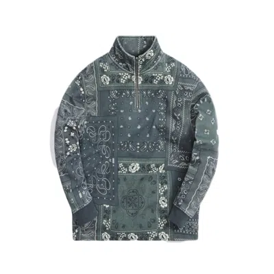 Pre-owned Kith Men's  Deconstructed Bandana Quarter Zip In Stadium