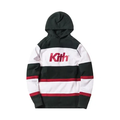 Pre-owned Kith Men's  Delk Paneled Hoodie In Forest Green