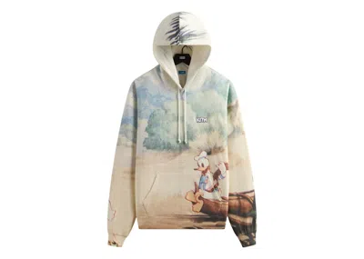 Pre-owned Kith Men's  Disney Donald Duck Hawaiian Vintage Nelson Hoodie In White