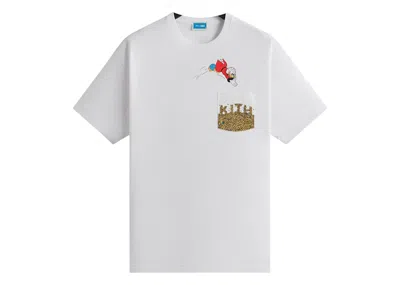 Pre-owned Kith Men's  Disney Donald Duck Scrooge Coins Tee Shirt In White