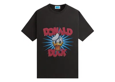 Pre-owned Kith Men's  Disney Donald Duck Show Vintage Tee Shirt In Black