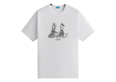 Pre-owned Kith Men's  Disney Donald Duck Sketch Vintage Tee Shirt In White