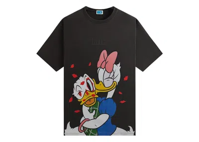 Pre-owned Kith Men's  Disney Donald Duck Smooch Vintage Tee Shirt In Black