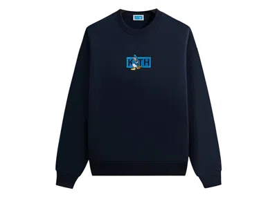 Pre-owned Kith Men's  Disney Donald Duck Vintage Nelson Crewneck Sweatshirt In Nocturnal
