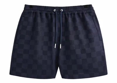 Pre-owned Kith Men's  Double Knit Fairfax Short In Nocturnal In Black