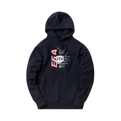 Pre-owned Kith Men's  Eea Globe Logo Hoodie In Navy Blue