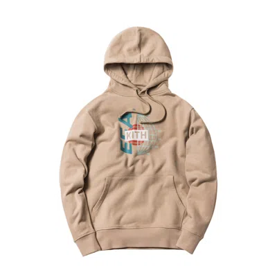 Pre-owned Kith Men's  Eea Globe Logo Hoodie In Sand