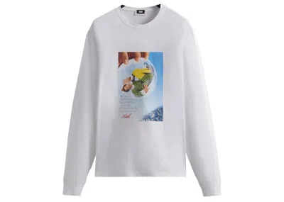Pre-owned Kith Men's  Elf Snow Globe Long Sleeve Tee Shirt In White
