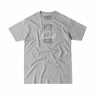 Pre-owned Kith Men's  Fake Friends Script Tee Shirt In Heather Grey In Gray