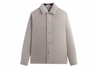 Pre-owned Kith Men's  Felted Jersey Ace Buttondown In Pyramid In Brown