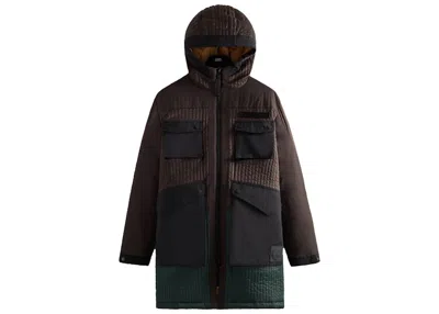 Pre-owned Kith Men's  Fenton Mixed Parka In Jacket Kindling