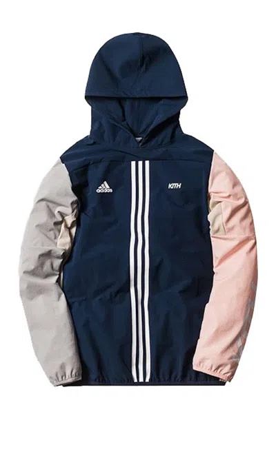 Pre-owned Kith Men's  Flamingos Hooded Piste Jacket In Navy Blue