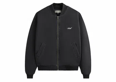 Pre-owned Kith Men's  Fleece Avery Bomber Jacket In Black