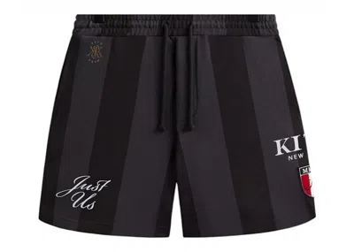 Pre-owned Kith Men's  Fleece Curtis Short In Nightfall In Black
