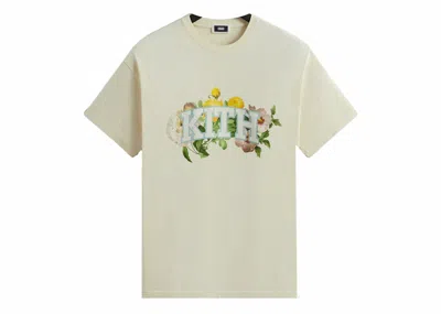 Pre-owned Kith Men's  Floral Arch Vintage Tee Shirt In Sandrift