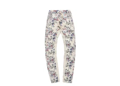 Pre-owned Kith Men's  Floral Bleecker Sweatpantsin Ivory