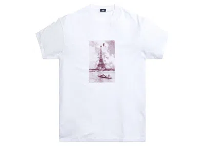 Pre-owned Kith Men's  Floral Marron Eiffel Tee Shirt In White