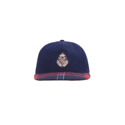 Pre-owned Kith Men's  For Bergdorf Goodman Wreath Long Bill Cap In Navy Blue