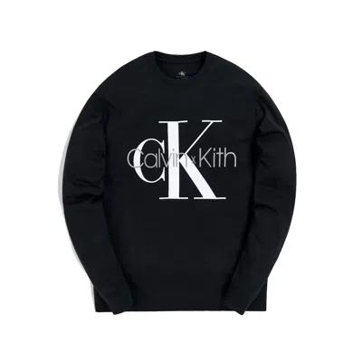 Pre-owned Kith Men's  For Calvin Klein Long Sleeve Tee Shirt In Black