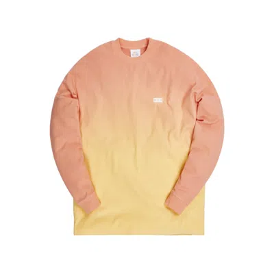 Pre-owned Kith Men's  For Lucky Charms Dip Dye Long Sleeve Tee Shirt In Orange/yellow In Multi