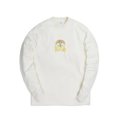 Pre-owned Kith Men's  For Lucky Charms Rainbow Long Sleeve Tee Shirt In Tofu In White