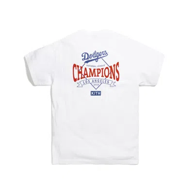 Pre-owned Kith Men's  For Major League Baseball Los Angeles Dodgers Homerun Tee Shirt In White