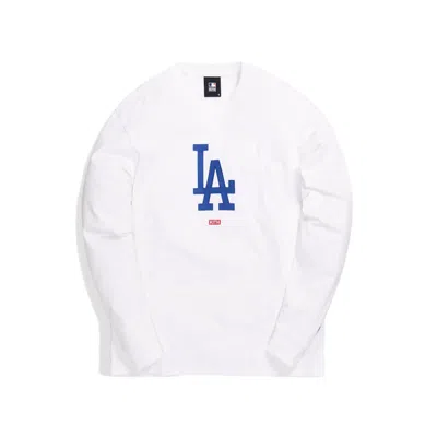 Pre-owned Kith Men's  For Major League Baseball Los Angeles Dodgers Long Sleeve Tee Shirt In White