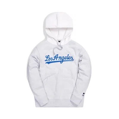 Pre-owned Kith Men's  For Major League Baseball Los Angeles Dodgers Script Hoodie In Light Heather Grey