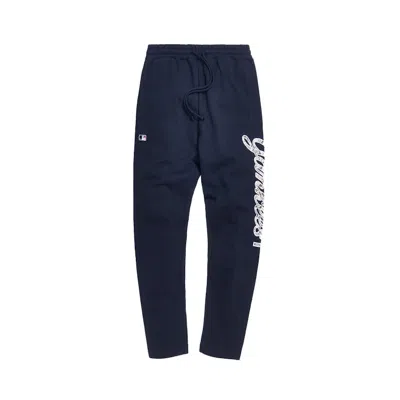 Pre-owned Kith Men's  For Major League Baseball New York Yankees Snake Script Sweatpant In Navy Blue