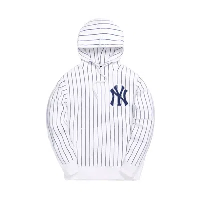 Pre-owned Kith Men's  For Major League Baseball New York Yankees Striped Hoodie In White