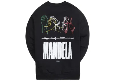 Pre-owned Kith Men's  For Mandela Day 2021 Freedom Crewneck Sweatshirt In Black