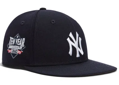 Pre-owned Kith Men's  For New Era New York Yankees 10 Year Anniversary Low Profile 59fifty Fitted Hat In Saddle In Brown