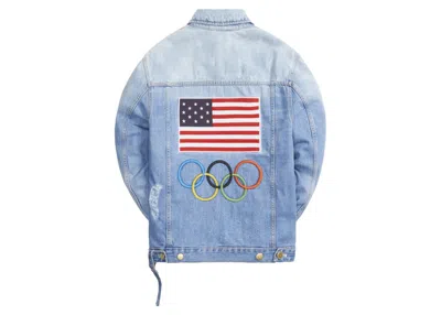 Pre-owned Kith Men's  For Team Usa Denim Jacket In Indigo