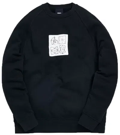 Pre-owned Kith Men's  Fortune Teller Crewneck Sweatshirt In Black