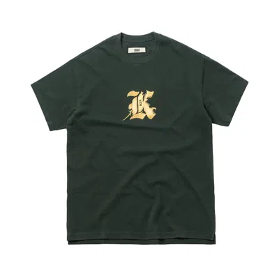 Pre-owned Kith Men's  Gothic K Tee Shirt In Forest Green