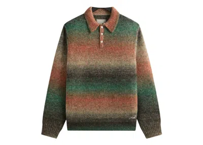Pre-owned Kith Men's  Gradient Harmon Rugby Pullover Sweater In Theory