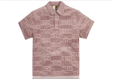 Pre-owned Kith Men's  Graham Polo Shirt In Dusty Mauve In Pink